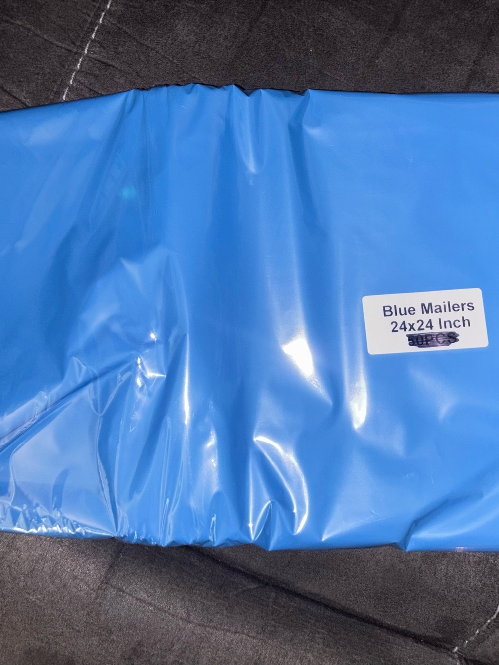 Blue 24x24 Inch Mailer Poly Bag
